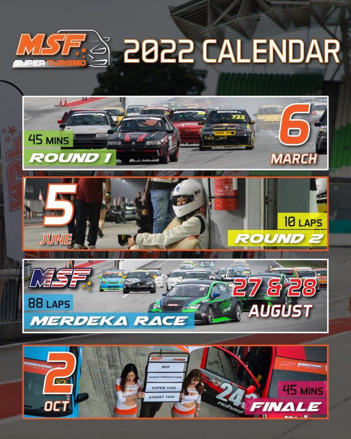 MSF 2022 Events Calendar MSF Racing Series